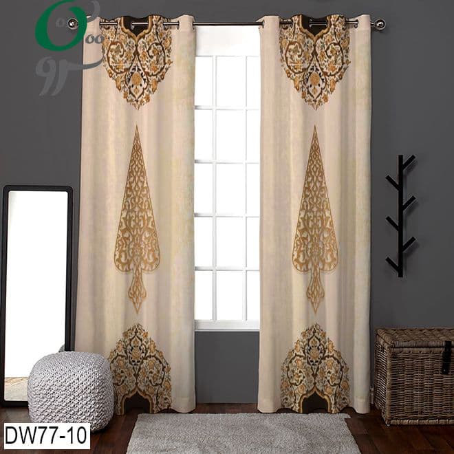 پرده پانچ طرح دار مدل کلاسیک کد DW77-10