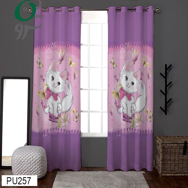 پرده پانچ کودک مدل گربه اشرافی کد PU257