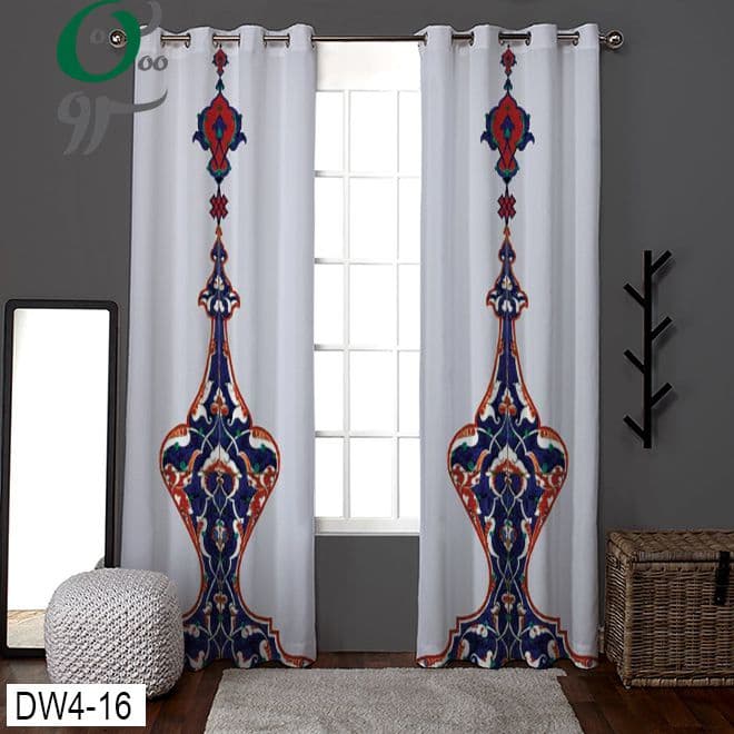 پرده پانچ طرح دار مدل سنتی کد DW4-16