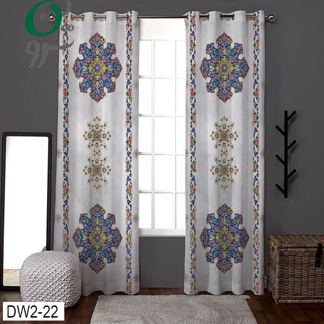 پرده پانچ طرح دار مدل سنتی کد DW2-22