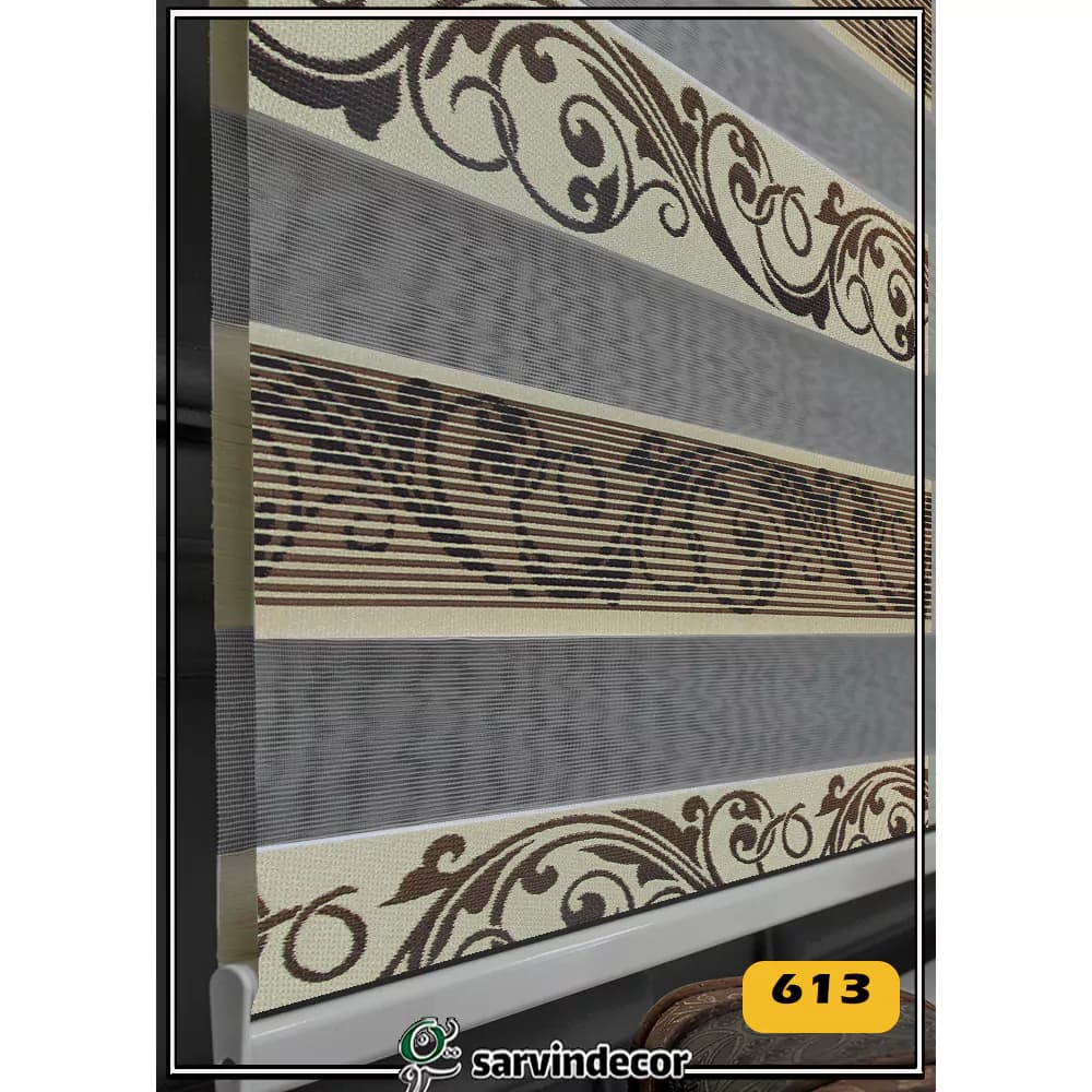 پرده زبرا پلیسه ریز گلدار 5026 در 5 رنگ — تصویر ۷