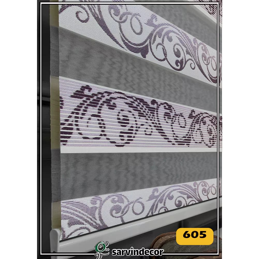 پرده زبرا پلیسه ریز گلدار 5026 در 5 رنگ — تصویر ۹