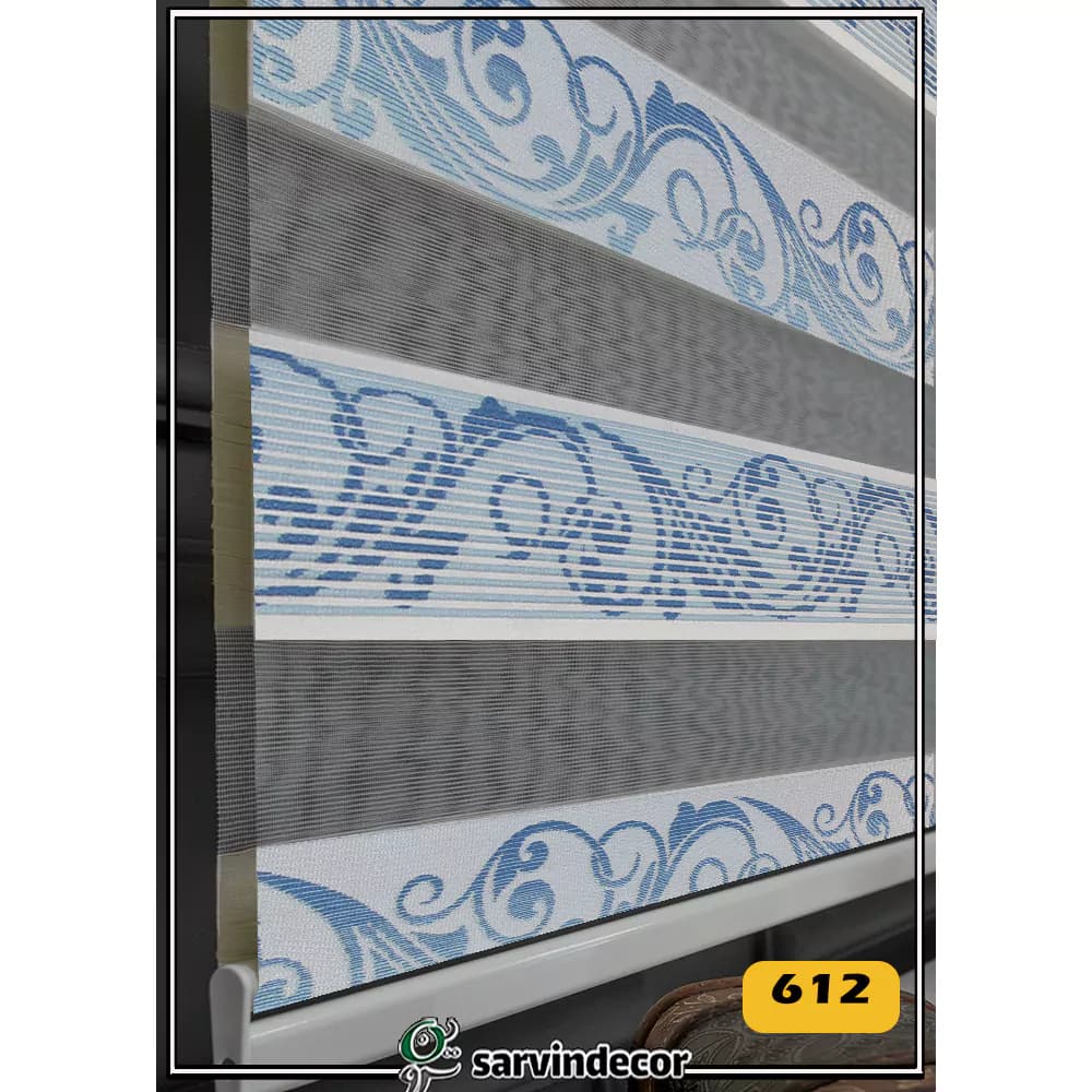 پرده زبرا پلیسه ریز گلدار 5026 در 5 رنگ — تصویر ۶