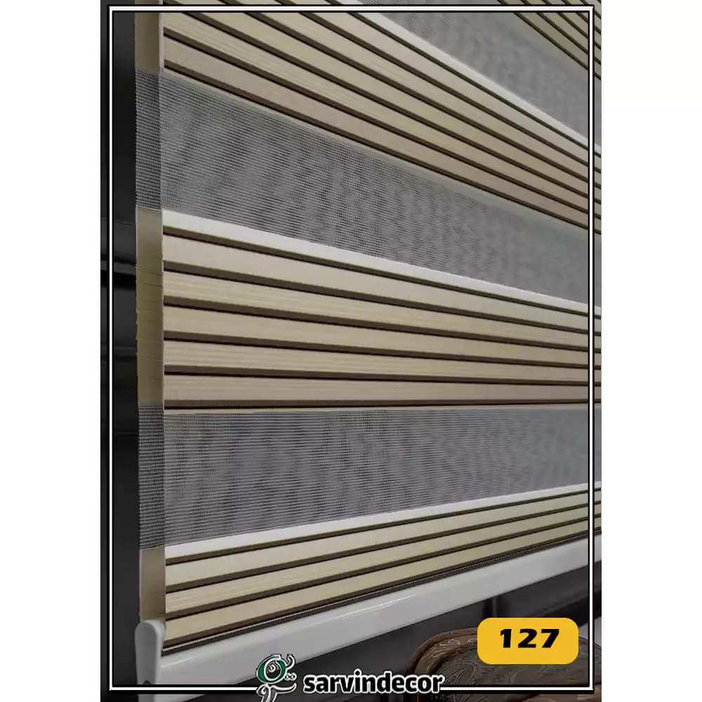 پرده زبرا پلیسه دار پهن 5011 در 3 رنگ — تصویر ۶