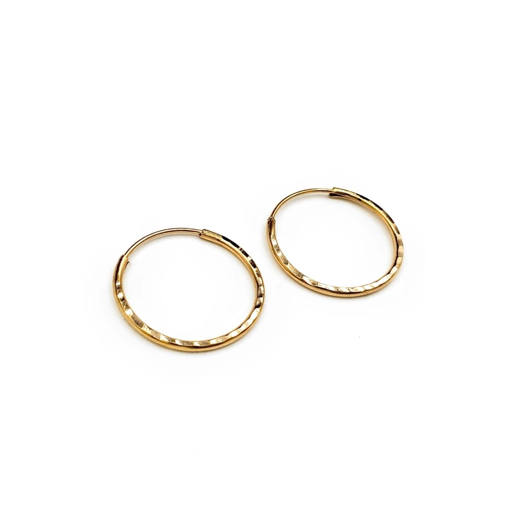 گوشواره طلا 18 عیار زنانه سوزیانا مدل حلقه ای تراش — تصویر ۸