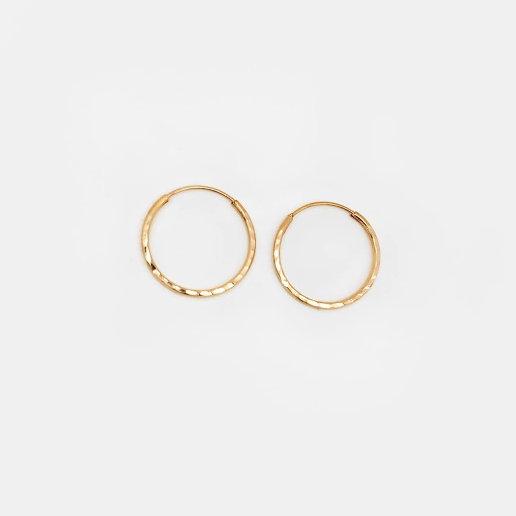 گوشواره طلا 18 عیار زنانه سوزیانا مدل حلقه ای تراش — تصویر ۹