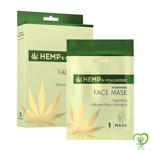 ماسک صورت تغذیه کننده AZURE حاوی روغن گیاه شاه دانه و هیالورونیک 5 عدد