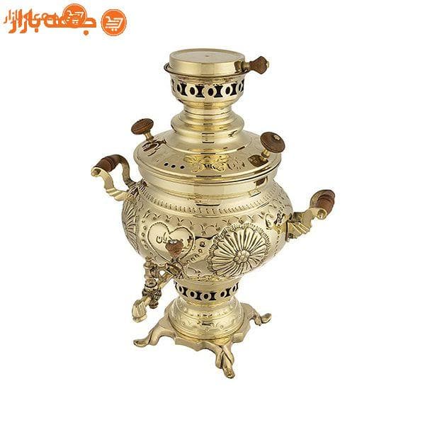 سماور زغالی برنجی CM-555 زمردیان — تصویر ۸