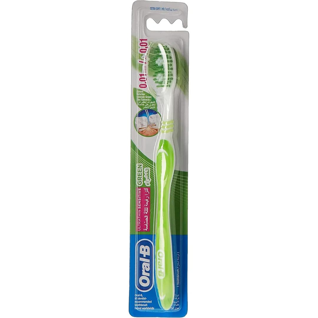 مسواک اورال-بی Ultra Thin Sensitive Green فوق نازک