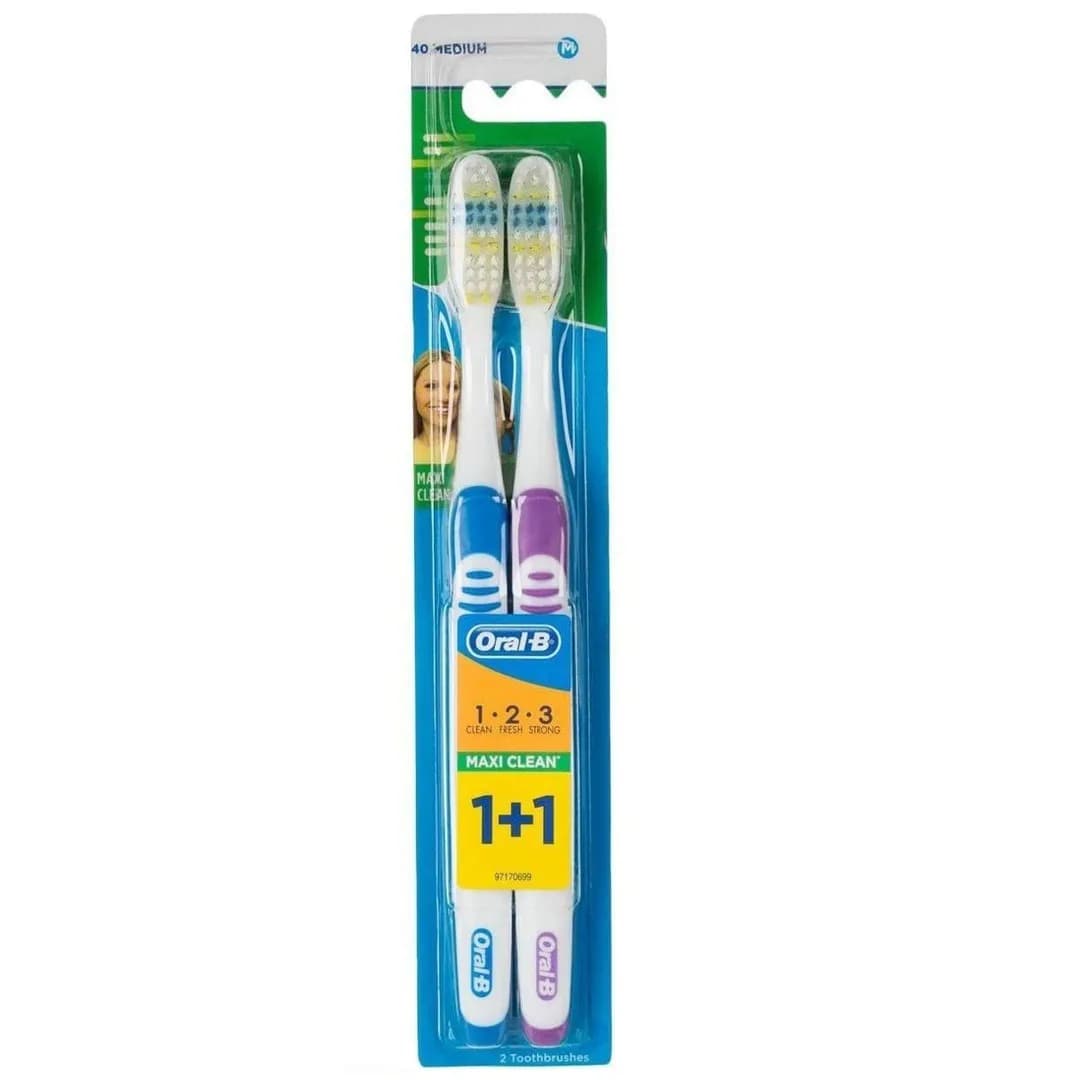 مسواک اورال-بی Oral-b مدل 1.2.3 مکس کلین با برس مدیوم — تصویر ۲
