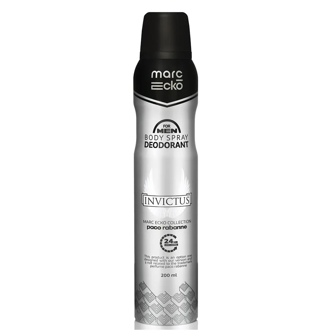 اسپری بدن مردانه مارک اکو مدل اینوکتوس INVICTUS حجم 200 میل marc ecko — تصویر ۲