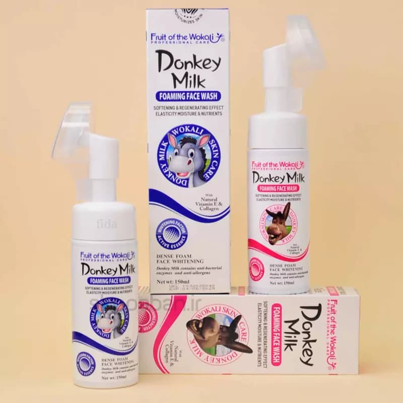 فوم شستشو صورت براش دار شیر الاغ ا Donkey Milk Brush Face Wash Foam — تصویر ۱۱