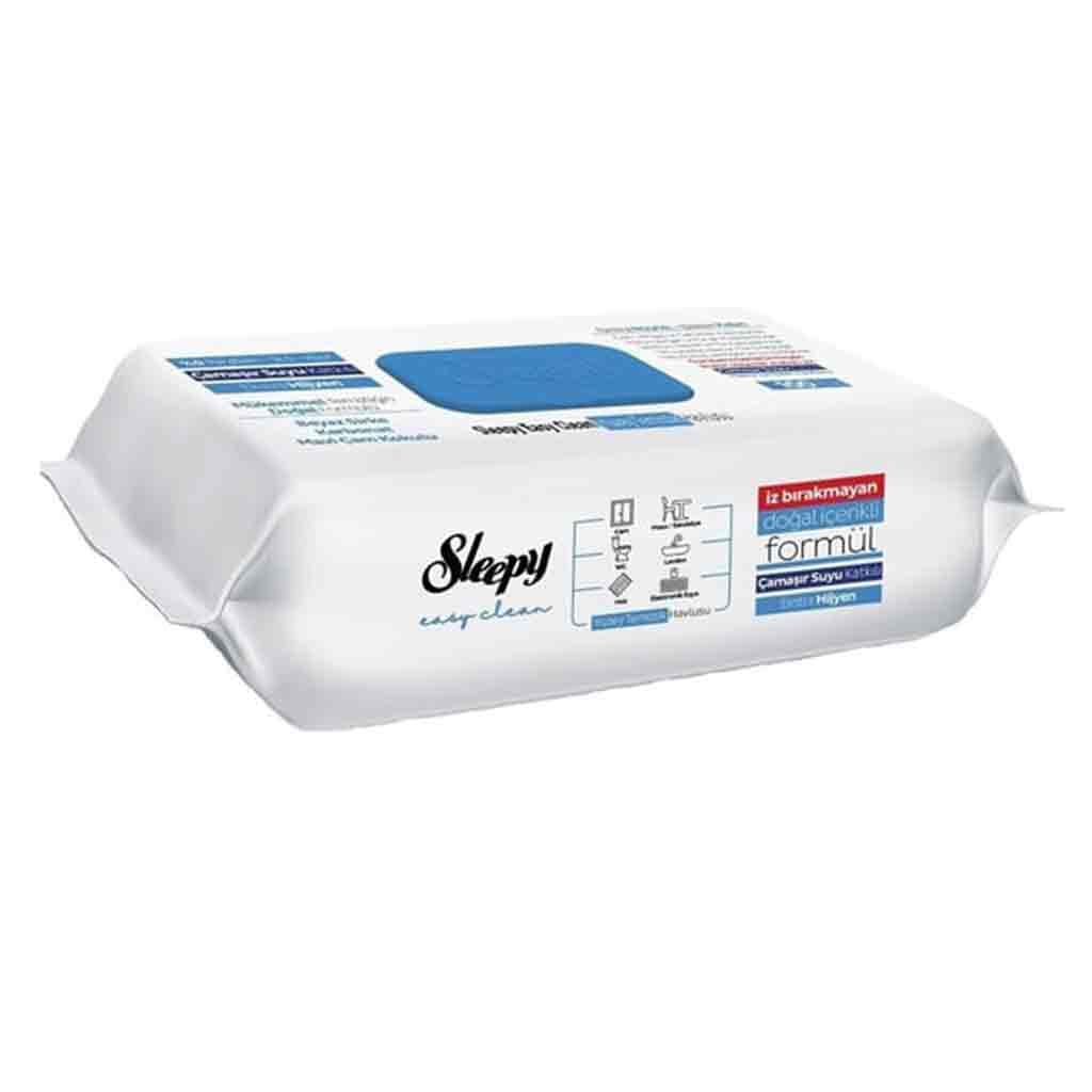 دستمال مرطوب همه کاره اسلیپی sleepy مدل ÇAMAŞIR SUYU KATKILI بسته 100 عددی