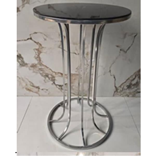 میز طرح ستونی گرد رنگ کوره ای