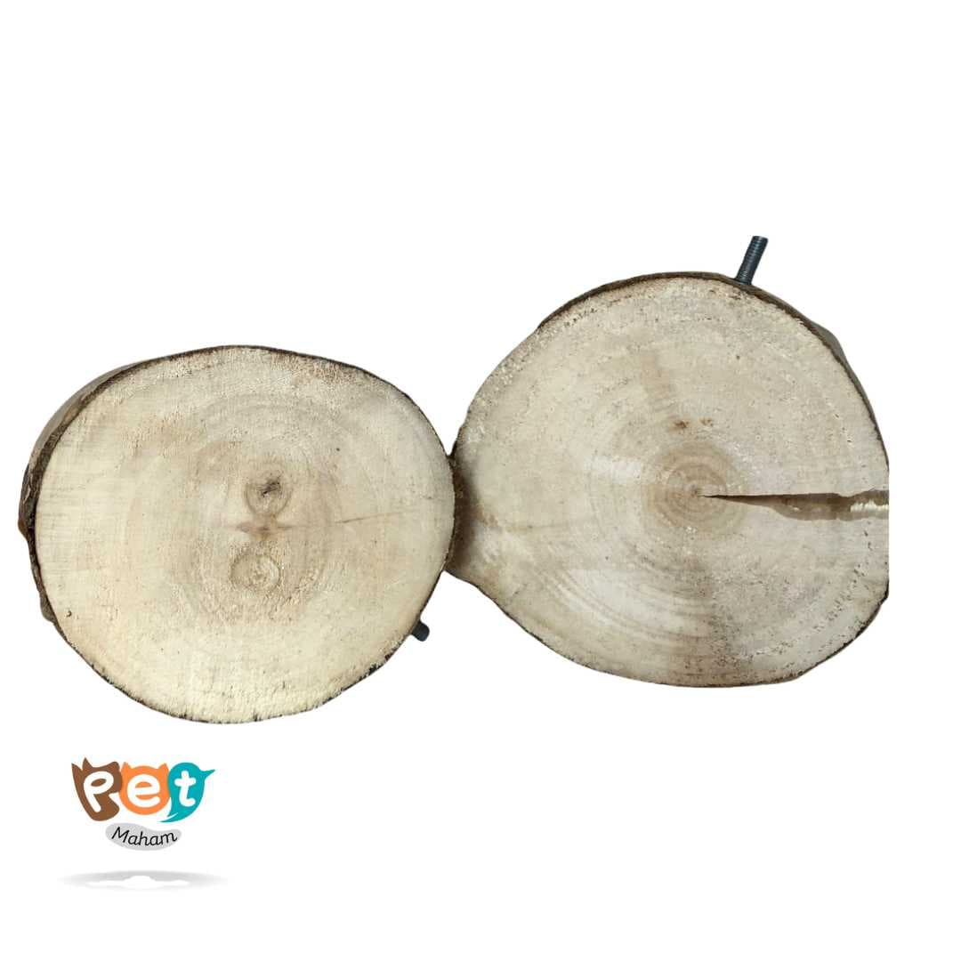 نشیمن پرنده مدل نشیمن چوب طبیعی کالباسی کد 1020 — تصویر ۵