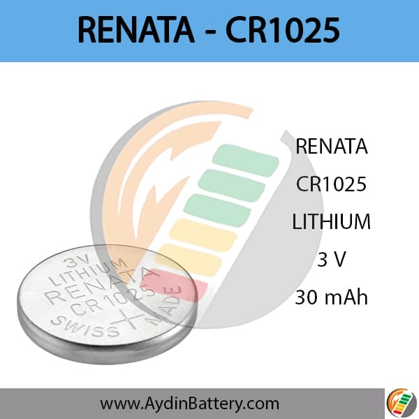 باتری لیتیومی سکه ای رناتا RENATA – CR1025