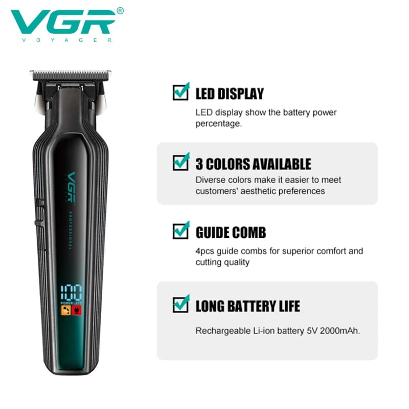 ماشین اصلاح سر و صورت وی جی آر مدل V-930 — تصویر ۸