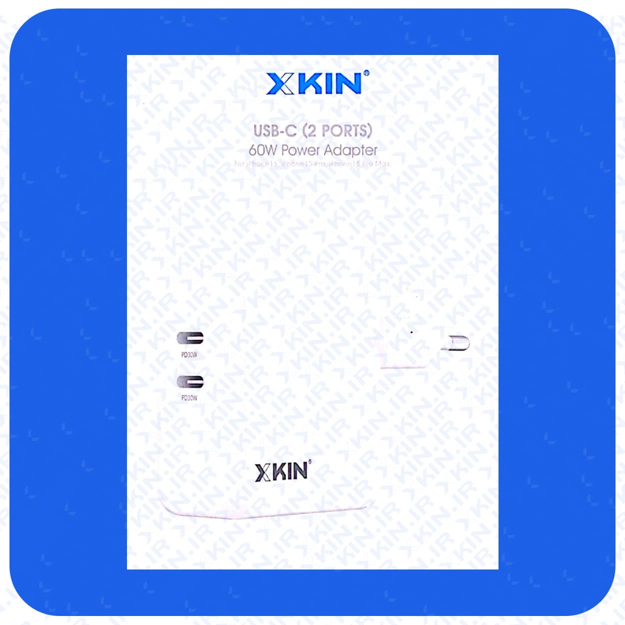 شارژر دیواری ایکس کین مدل X KIN XK-HC125 به همراه کابل XKIN سفید — تصویر ۶