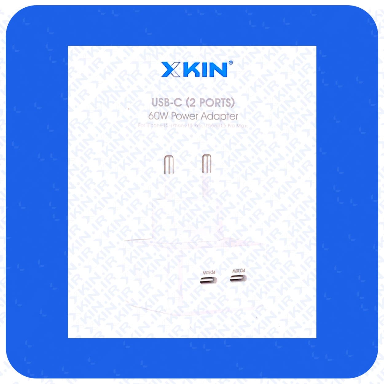 شارژر دیواری ایکس کین مدل X KIN XK-HC122 به همراه کابل XKIN سفید