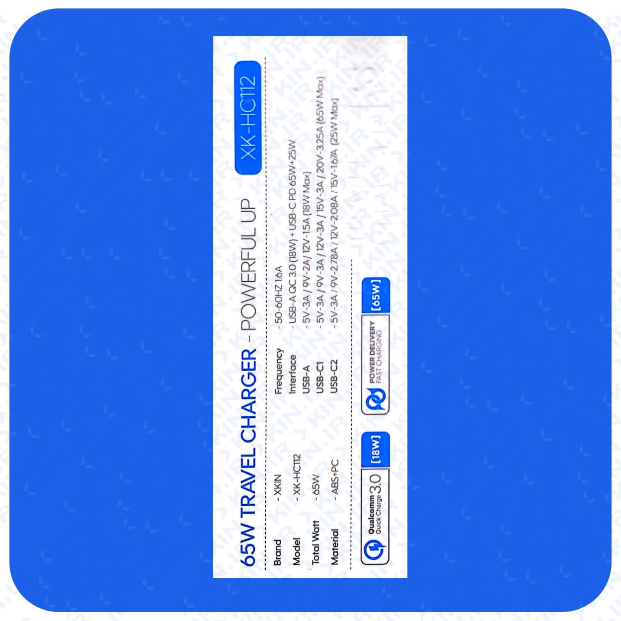 شارژر دیواری ایکس کین مدل X KIN XK-HC112 به همراه کابل XKIN مشکی — تصویر ۳