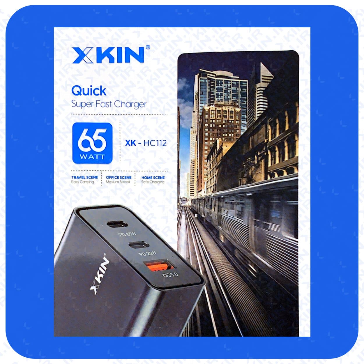 شارژر دیواری ایکس کین مدل X KIN XK-HC112 به همراه کابل XKIN مشکی
