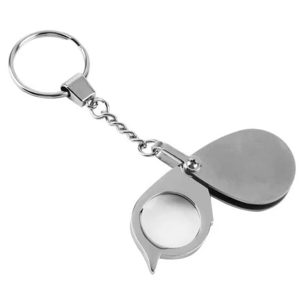 ذره بین تاشو فلزی طرح جاکلیدی بزرگنمایی 5x — تصویر ۶