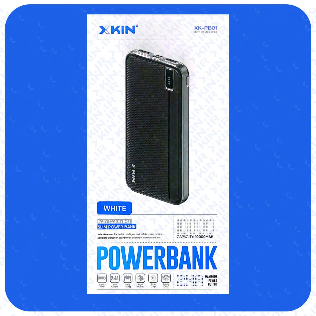 پاوربانک ایکس کین مدل XK-PB01 با ظرفیت 10,000 میلی‌آمپر ساعت – شارژ سریع و قابل حمل — تصویر ۶