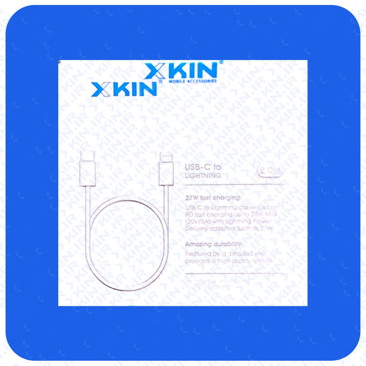 کابل شارژ USB به USB-C ایکس کین مدل XK-X175 طول 1 متر قابلیت انتقال فایل — تصویر ۳
