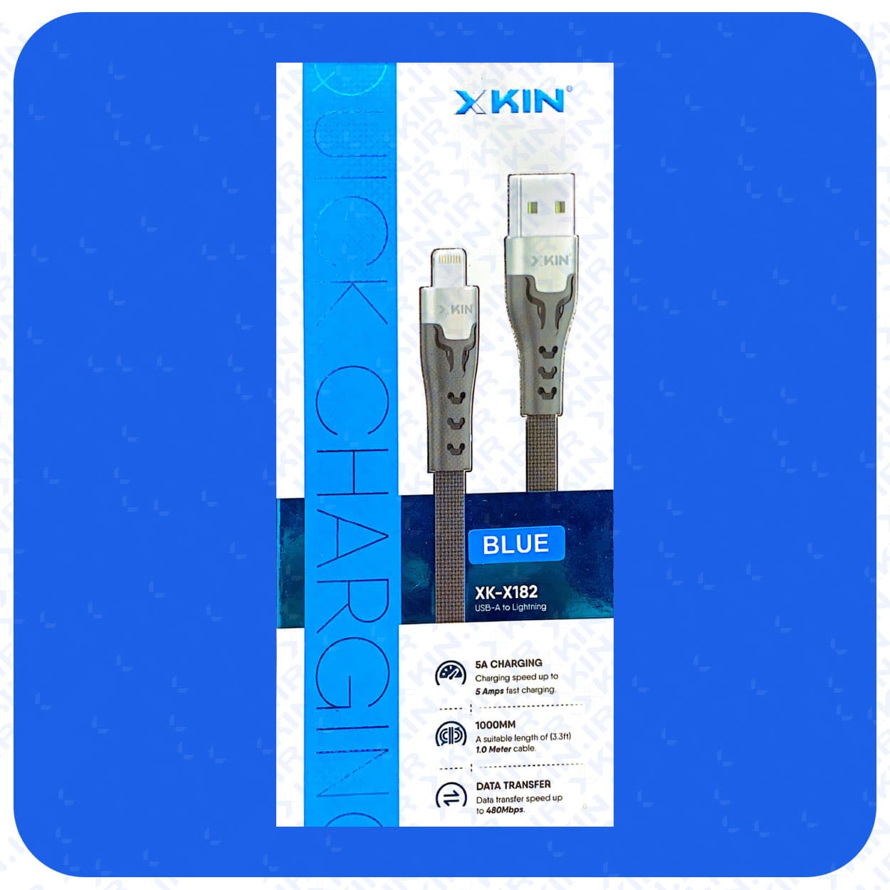 کابل شارژ USB به USB-C ایکس کین مدل XK-X182 طول 1 متر قابلیت انتقال فایل