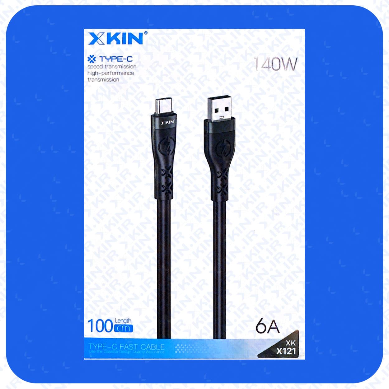 کابل شارژ USB به USB-C ایکس کین مدل XK-X121 طول 1 متر