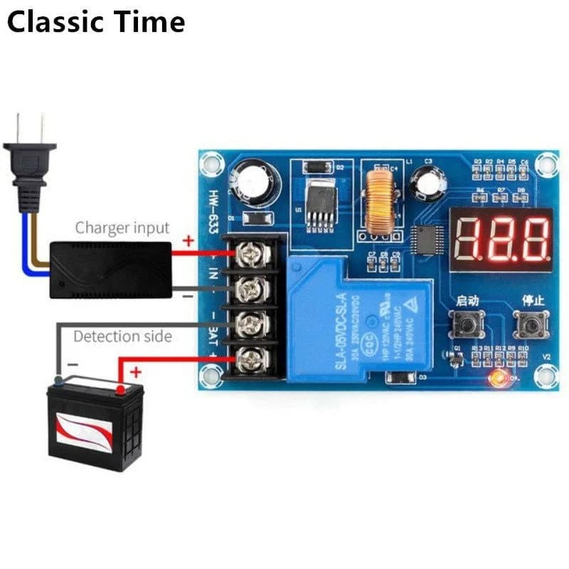 ماژول کنترل شارژ باتری دیجیتال 6 الی 60 ولت مدل XH-M604 — تصویر ۹