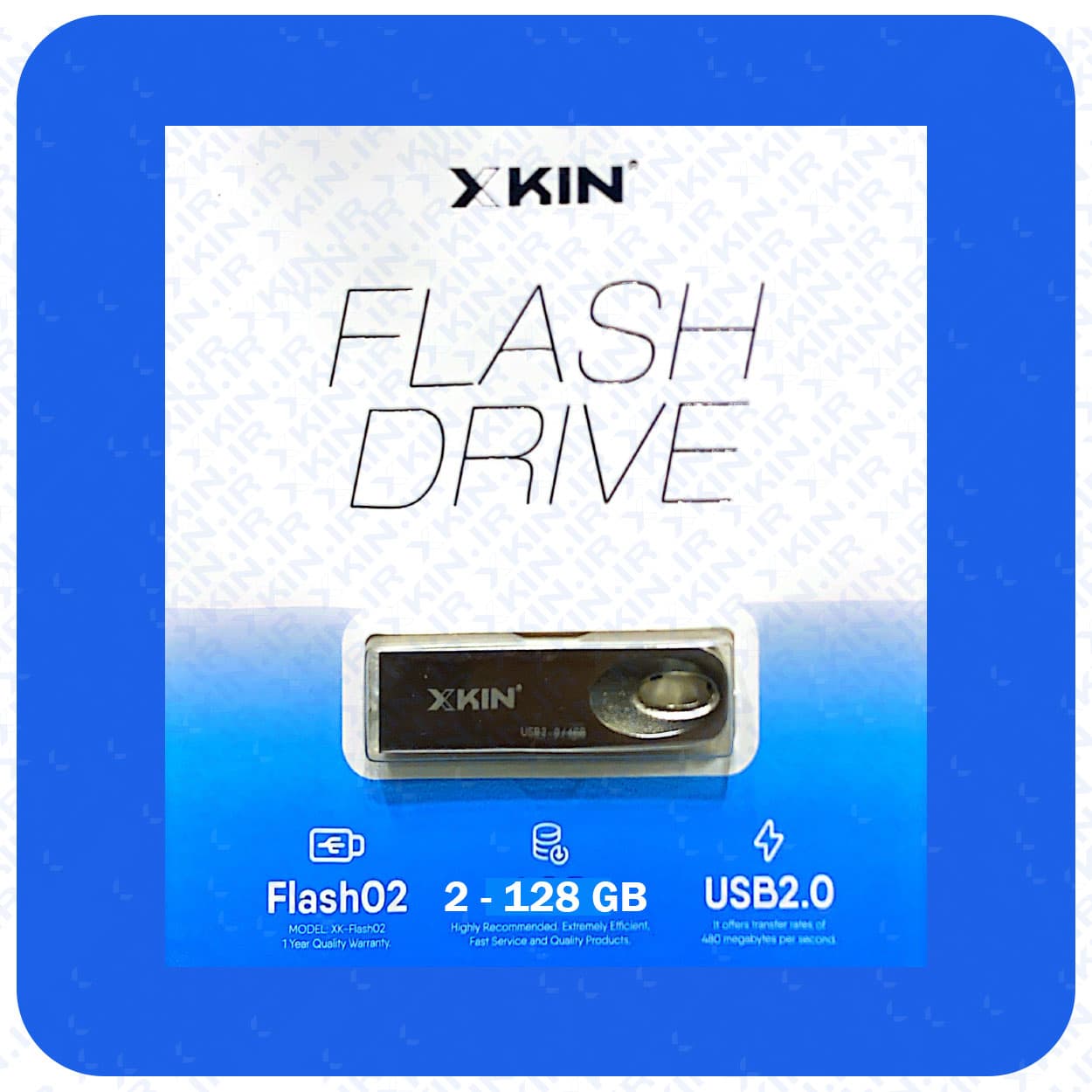 فلش مموری 64 گیگابایت XKIN مدل XK-FLASH02 | بدنه فلزی مقاوم | گارانتی تعویض 1 ساله | کاربرد های بی شمار