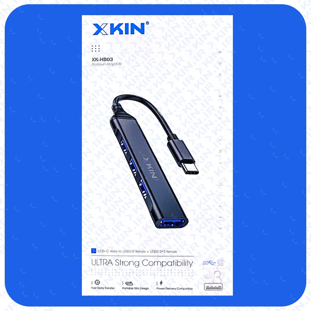 هاب 4 پورت X KIN TYPE-C USB3.0 مدل XK-HB03
