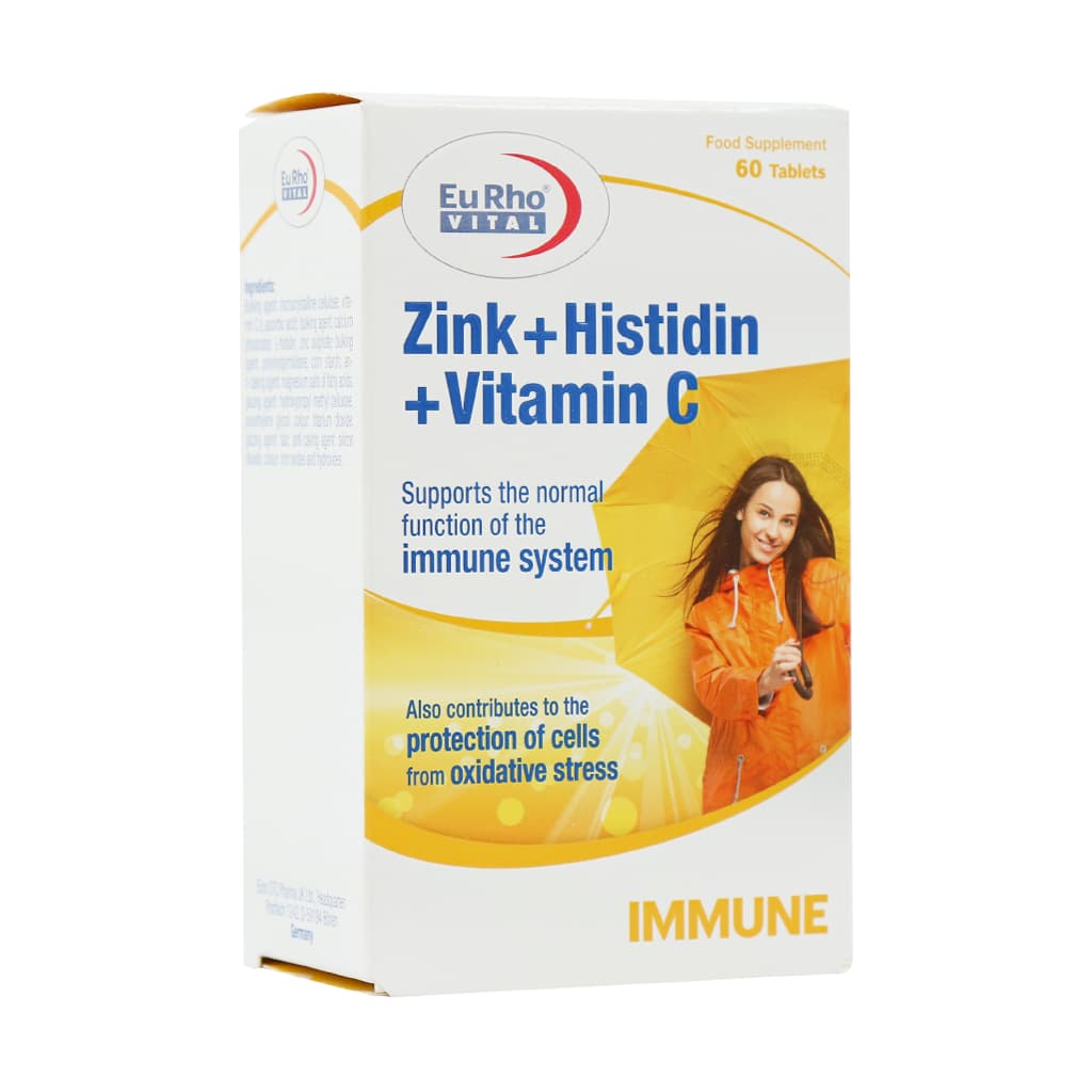 قرص زینک هیستیدین ویتامین C یوروویتال (60عدد)