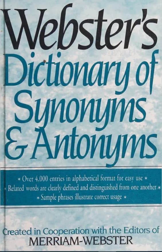 دانلود کتاب Webster’s Dictionary of Synonyms and Antonyms — تصویر ۳