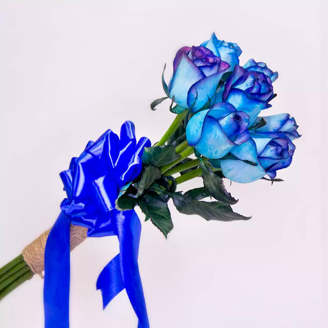 دسته گل رز آبی 7شاخه کد 21896|باختر — تصویر ۶