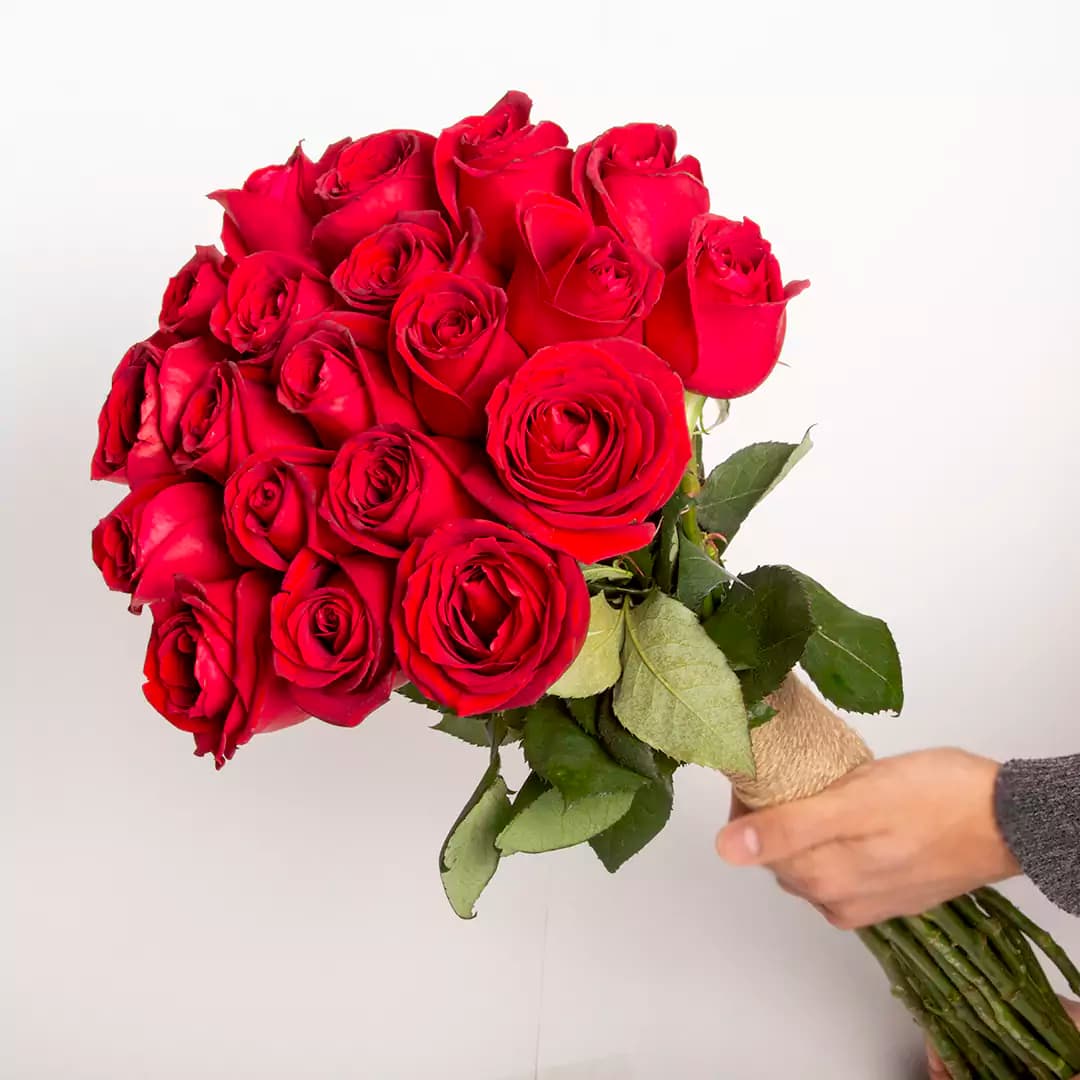 خریددسته گل رز هلندی کد 21310|باختر🌹 — تصویر ۴