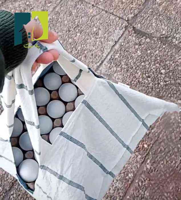 هولدر شانه تخم مرغ پارچه ای