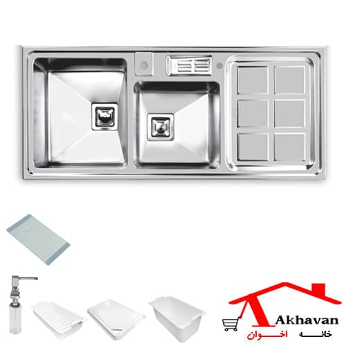 سینک ظرفشویی روکار کد 320 اخوان — تصویر ۲
