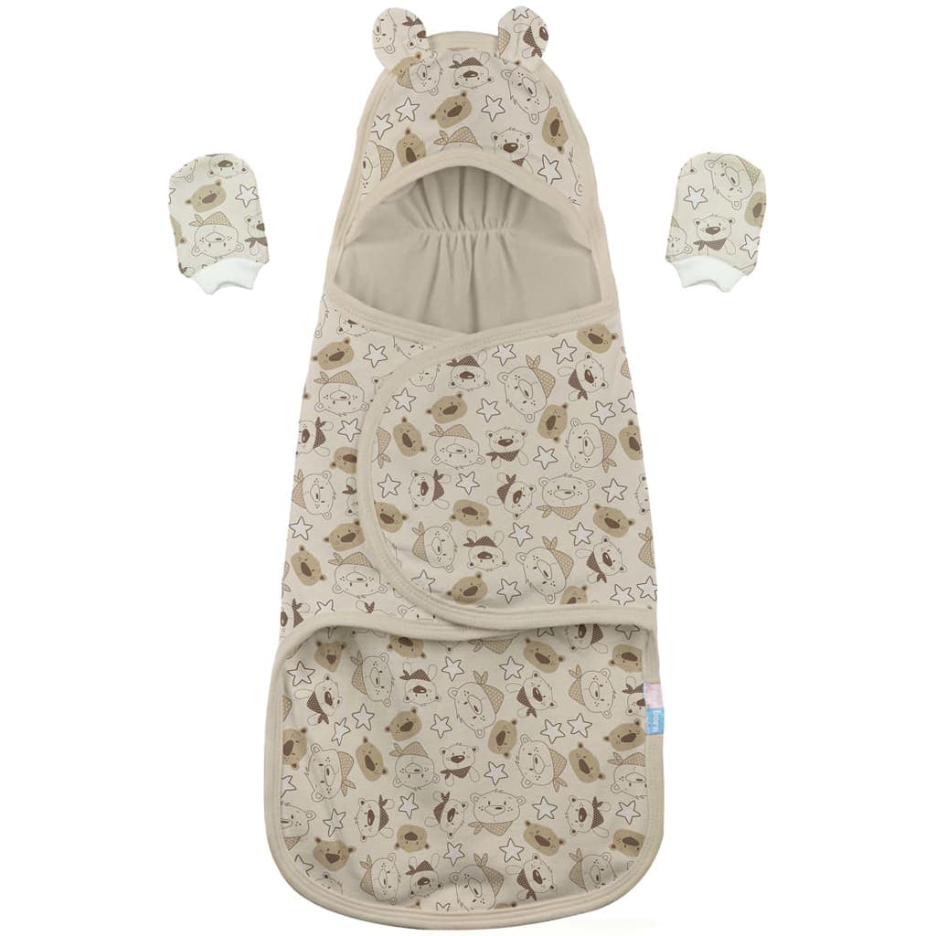 قنداق چسبی چاپی Teddy Bear خرس رزبرن Rose Born