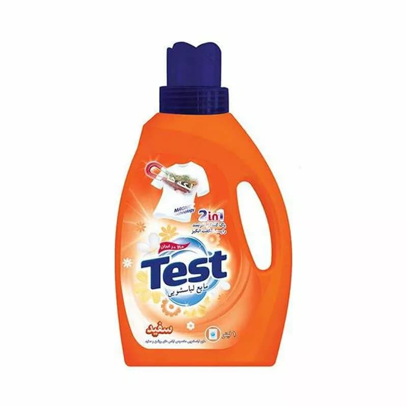 مایع لباسشویی 1 لیتری لباس های سفید Test