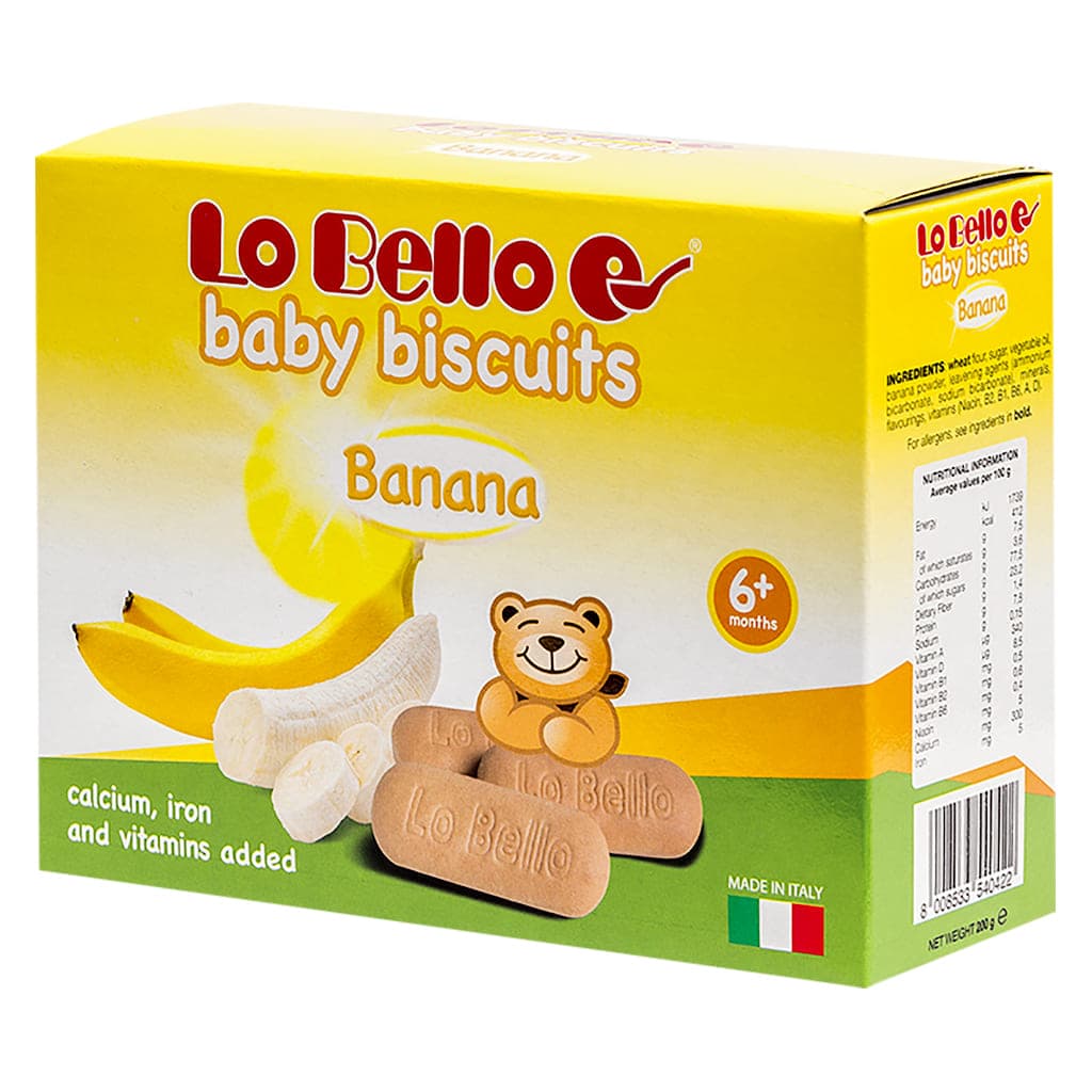 بیسکوییت با طعم موز فاقد شیر لوبلو LoBello