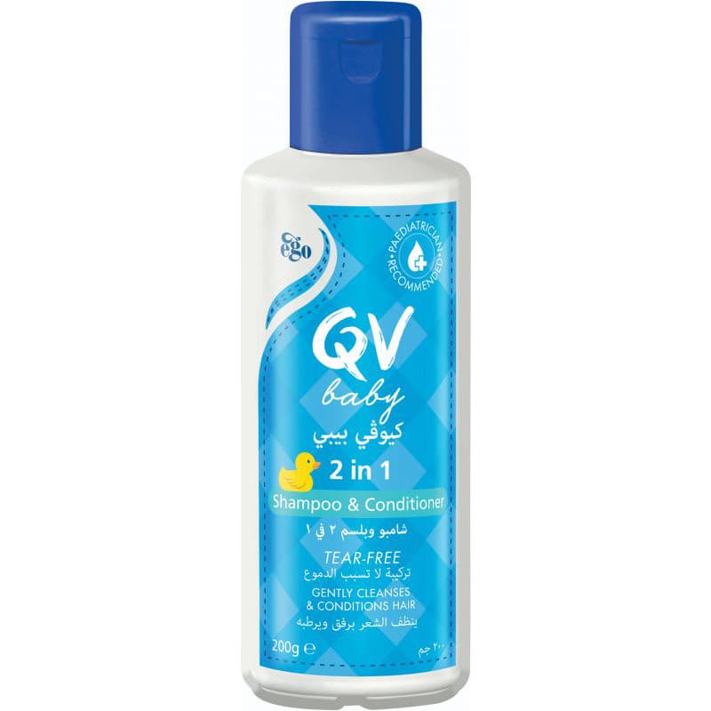 شامپو و نرم کننده موی سر کودک 2 در 1 کیووی QV — تصویر ۳