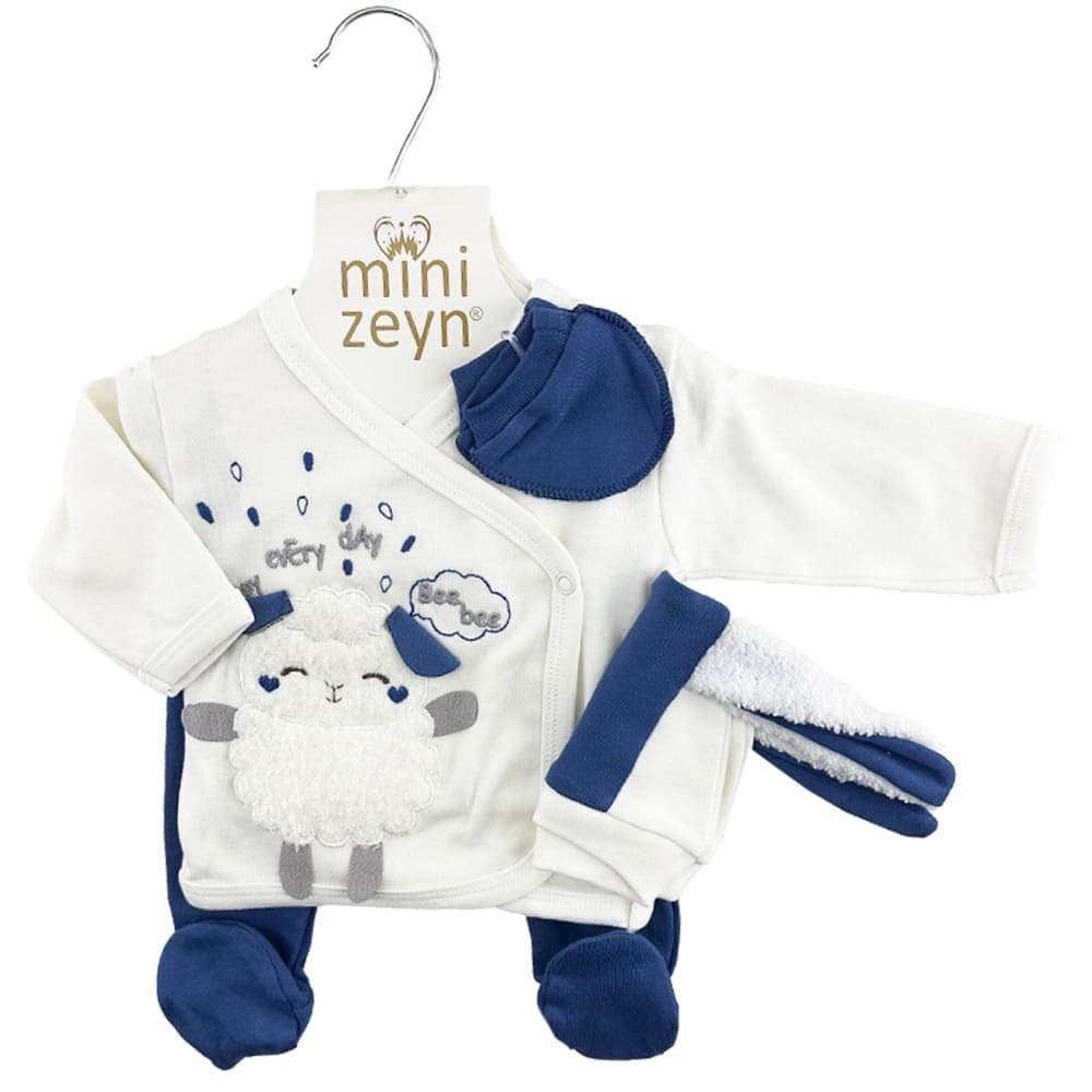 ست 5 تکه نوزادی طرح گوسفند برجسته Minizeyn