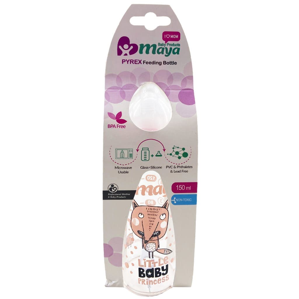 شیشه شیر پیرکس 150میل Little Baby روباه مایا Maya — تصویر ۲