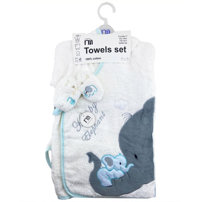 ست حوله تن پوش 2 فیل مادرکر Mothercare — تصویر ۹