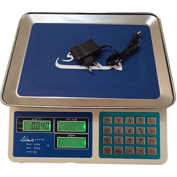 ترازو دیجیتال۴۰ کیلویی محک کیبرد استیل ا Digital scale — تصویر ۳