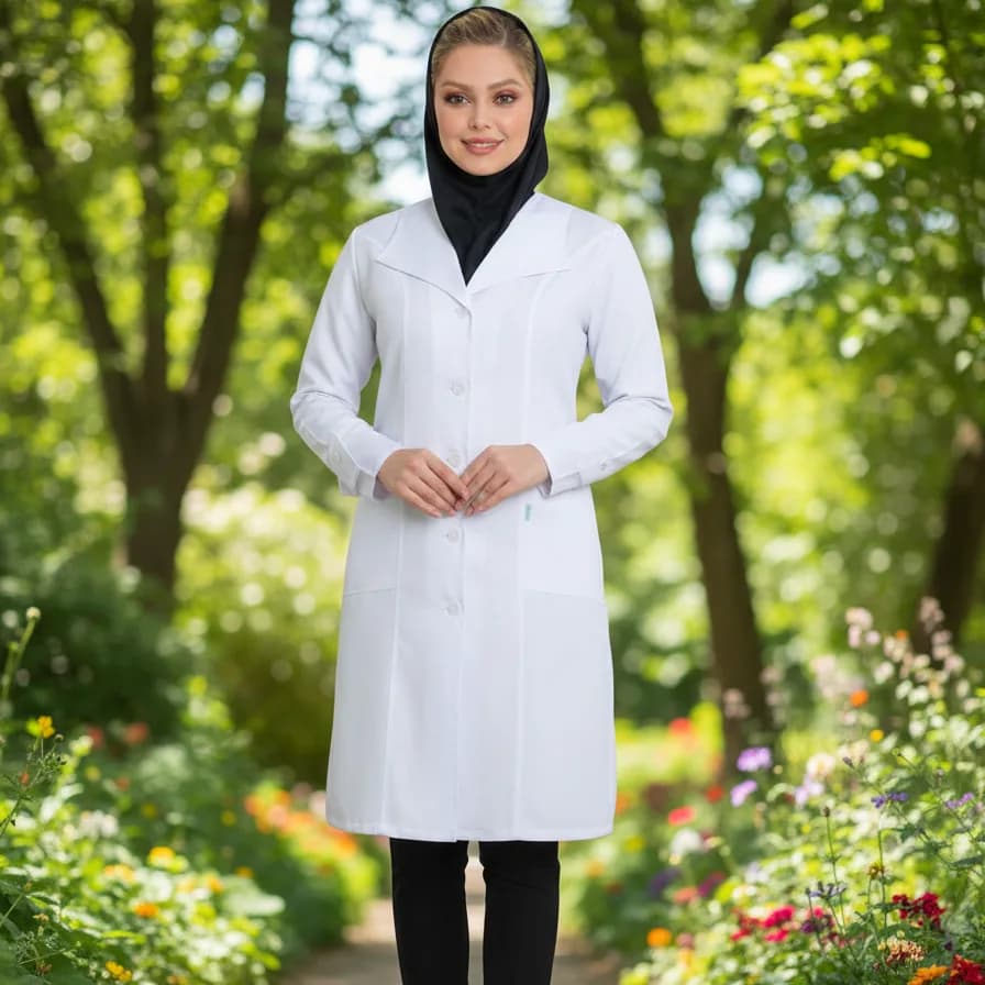 روپوش پزشکی زنانه دلبری — تصویر ۵