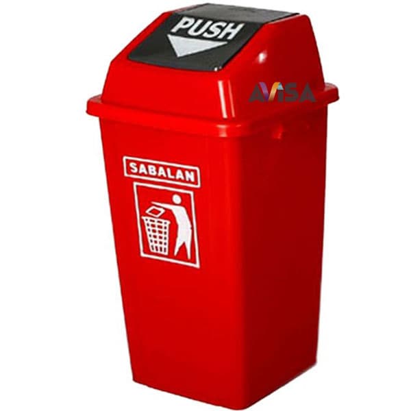 سطل زباله 120 لیتری درب بادبزنی