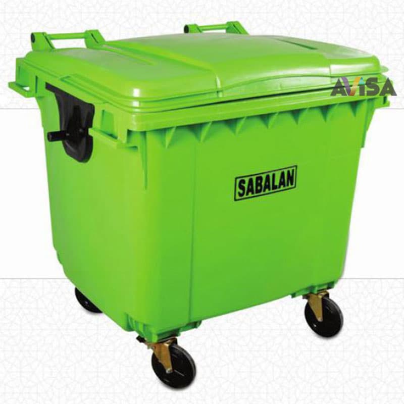 سطل زباله 1100 لیتری چرخدار مکانیزه